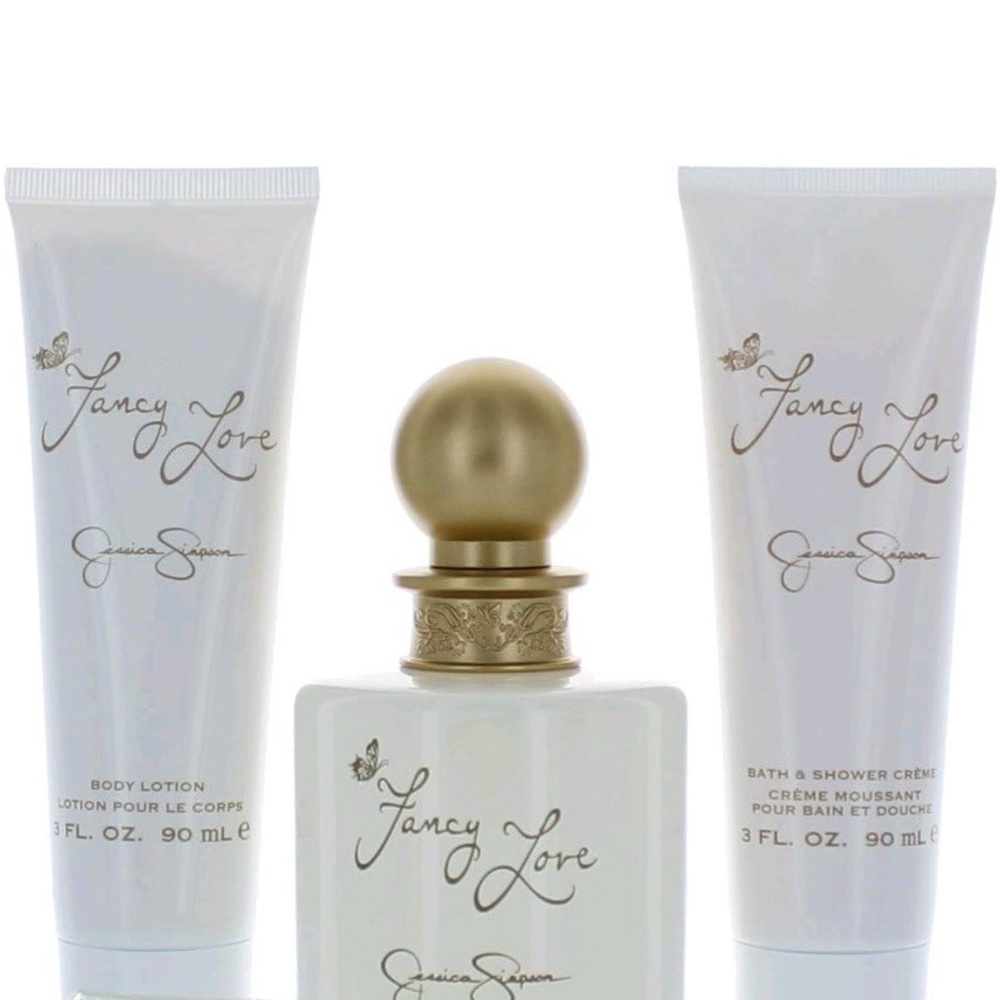 Jessica Simpson Fancy Love Moisturizer & Body Oil Set - Cream and Gold